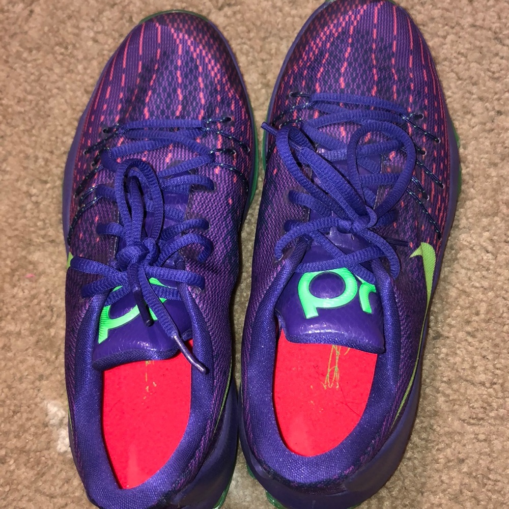 Purple and Green Nike KD’s